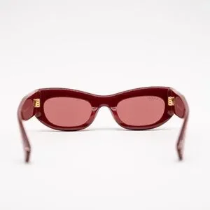 Gucci GG1809S Rectangular Sunglasses Red Gold Acetate Gucci | Accessories | Gucci Gg89s Rectangular Sunglasses Red  main image 3